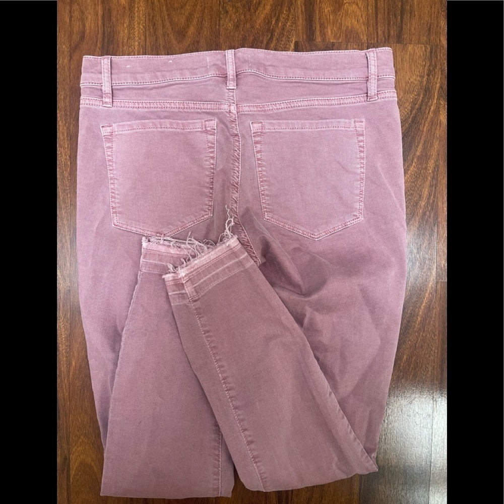 LOFT Skinny Jeans Raw Hem Ankle High Rise Size 27 4 Women Denim - Picture 4 of 8